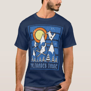 Retro Palisades Tahoe Ski Zonsondergang T-shirt
