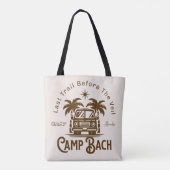 Retro Palm Camper – Boho Bachelorette Weekend Draagtas (Achterkant)