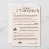 Retro Palm Camper – Boho Bachelorette Weekend Kaart (Achterkant)