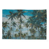 Retro Palm Ocean Silhouet Kussensloop (Achterkant)