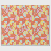 Retro Palm Springs Cactus Cadeaupapier (Vlak)