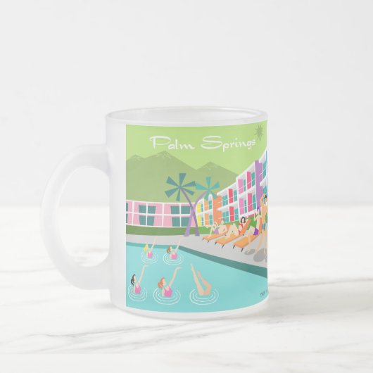 Retro Palm Springs Hotel Mug (Gauche)