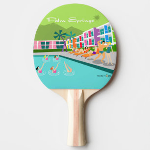 Retro Palm Springs Hotel Ping Pong Paddle Tafeltennisbatje