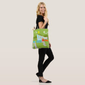 Retro Palm Springs House All-Over Print Canvas tas (Op model)
