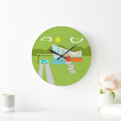 Retro Palm Springs House Round Wall Clock Grote Klok (Huis)