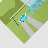 Retro Palm Springs House Tissue Paper Tissuepapier (Detail)