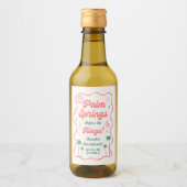 Retro Palm Springs Meisje-uitje Wijn Etiket (Voorkant)