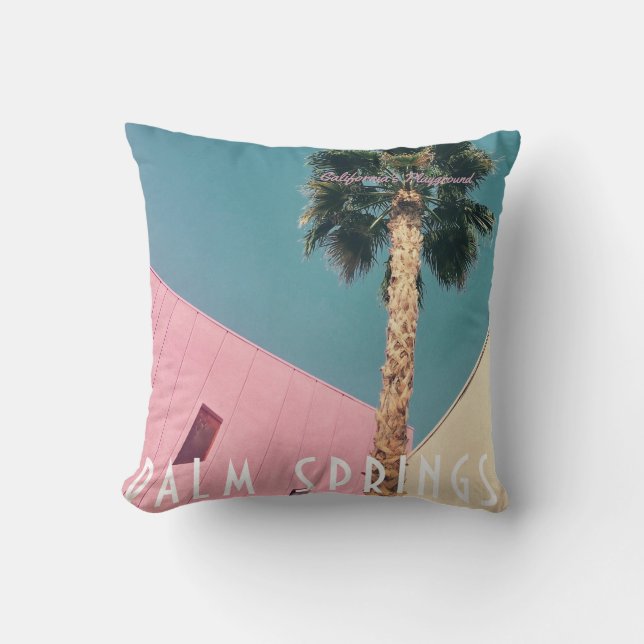 Retro Palm Springs-Sierkussen Kussen (Voorkant)