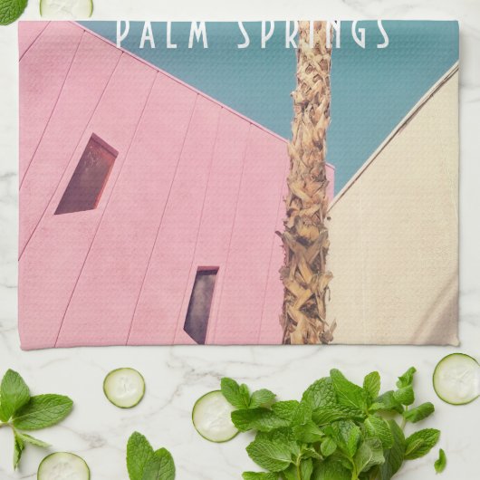 Retro Palm Springs Style Kitchen Towel Theedoek (Gevouwen)