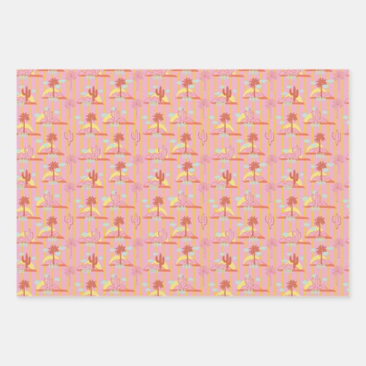 Retro Palm Springs Wrapping Paper Set 1 (Voorkant 3)