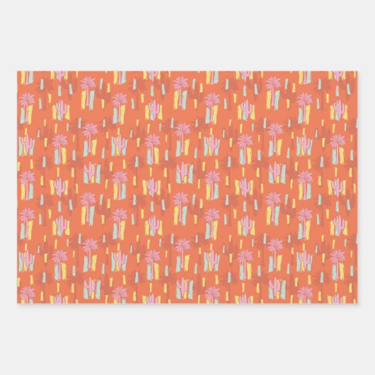 Retro Palm Springs Wrapping Paper Set 4  (Voorkant 3)