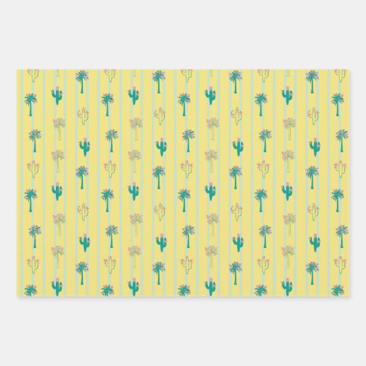 Retro Palm Springs Wrapping Paper Set 4  (Voorkant)