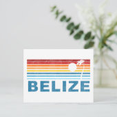 Retro Palm Tree Belize Briefkaart (Staand voorkant)