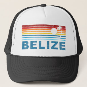 Retro Palm Tree Belize Trucker Pet
