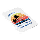 Retro Palm Tree Sunset Cruise Family Vacking Magneet (Rechterzijde)