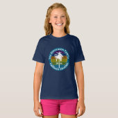 Retro Palm Tree Tropical Family Reunion Custom Kin T-shirt (Voorkant volledig)