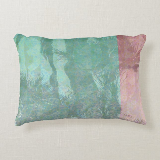 Retro Palm Trees reflectie Accent Kussen (Voorkant)