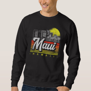 Retro Palm Trees Tropical Hawaiian Summer Sunset Trui