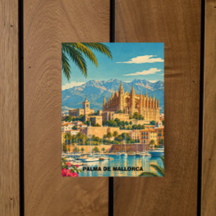 Retro Palma de Mallorca Balearen Reis Reisgids Briefkaart