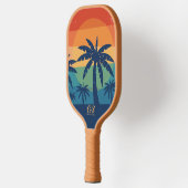 Retro Palmbomen Pickleball Paddle (Links)