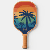 Retro Palmbomen Pickleball Paddle (Achterkant)