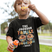 Retro palmbomen zonnebril groovy familie vakantie