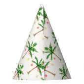 Retro Palmboom Kerstmis in juli Zomerfeest Feesthoedjes (Achterkant)