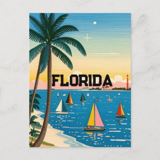 retro palmboom Nederland Briefkaart