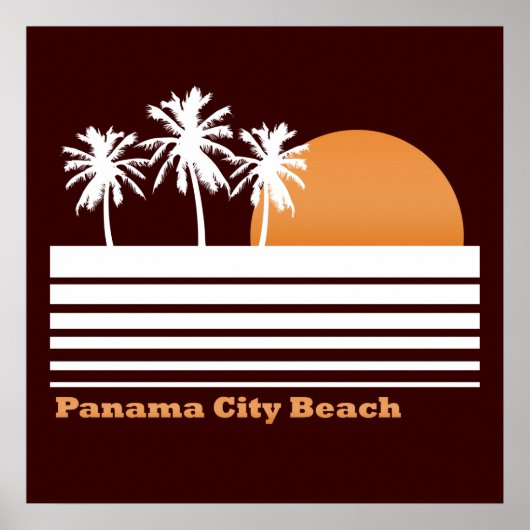 Retro Panama City Beach Poster (Voorkant)