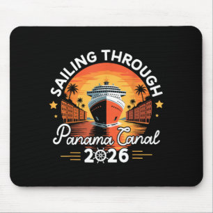 Retro panamakanaal 2026 panama waterweg zeilen muismat