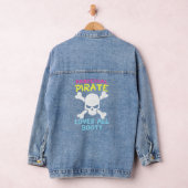Retro Pansexual Pirate houdt van alle Booty Cute L Denim Jacket (Hangar)