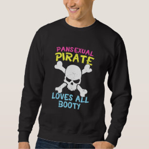 Retro Pansexual Pirate houdt van alle Booty Cute L Trui