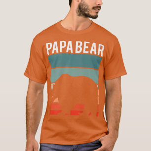 Retro Papa Beer Hiking Camping Lover New Dad Annou T-shirt