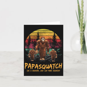 Retro Papa Squatch Als Een Opa Grappige Bigfoot Sa Kaart