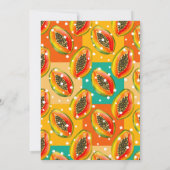 Retro Papaya 1er Anniversaire Fête Invitation (Dos)