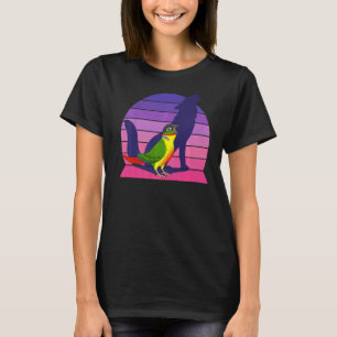 Retro papegaai I Huilende wolf I Schreeuwende geel T-shirt