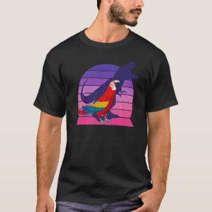Retro papegaai I Tyrannosaurus Rex I Scarlakarasus T-shirt