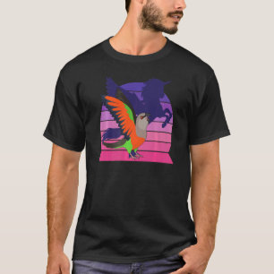 Retro Papegaai I Vleugelige Eenhoorn I Schreeuwend T-shirt