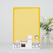 Rétro papeterie blanche de cuisson de cuisine de (Debout devant)