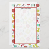 Rétro papeterie orientée de couture (Devant / Derrière)