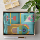 Rétro papier de soie de soie de fontaine de soude (Cadeau)