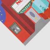 Rétro papier de soie de soie de salle de cinéma (Détail)