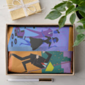 Rétro papier de soie de soie urbain de partie de (Cadeau)