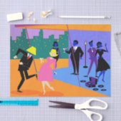 Rétro papier de soie de soie urbain de partie de (Artisanat)