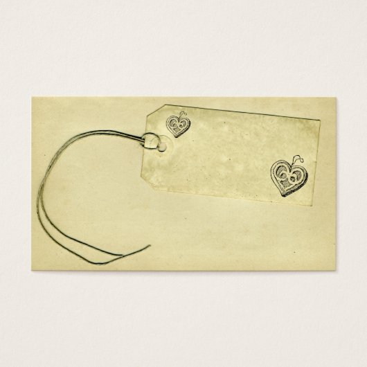 Retro Papier Prijs Label Visitekaartje (Voorkant)