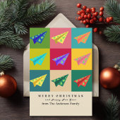 Retro  Papier Vliegtuig XMAS Tree Custom