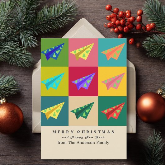 Retro  Papier Vliegtuig XMAS Tree Custom
