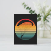  retro parachute briefkaart (Staand voorkant)