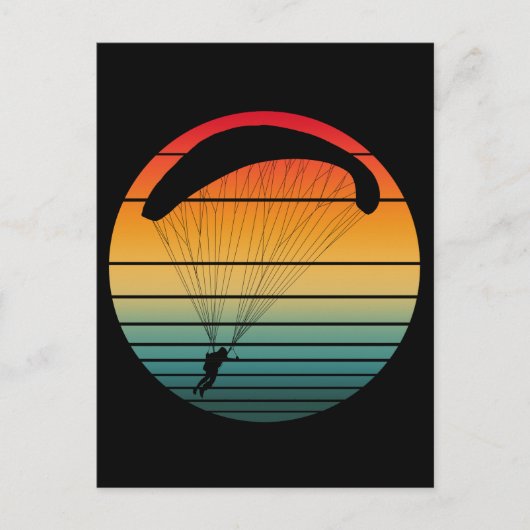  retro parachute briefkaart (Voorkant)