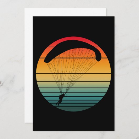 retro parachute kaart (Voorkant / Achterkant)